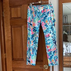 Lilly Pulitzer straight leg Tropical themed pants 6